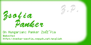 zsofia panker business card